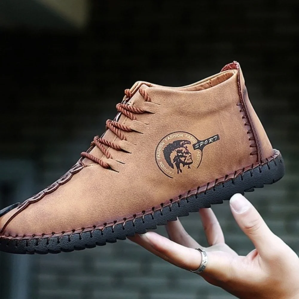Fashion Sport Quality Men's Casual Split Leather Flat Loafer Moccasins Shoes
